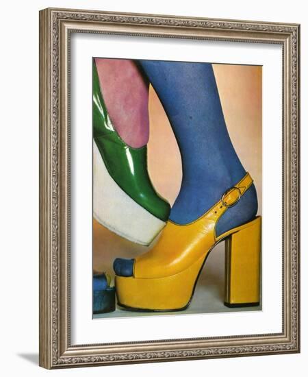 1970s UK Platform Shoes Catalogue/Brochure Plate-null-Framed Giclee Print