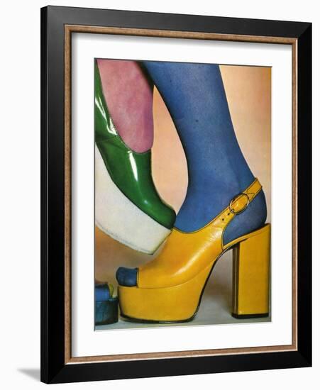 1970s UK Platform Shoes Catalogue/Brochure Plate-null-Framed Giclee Print