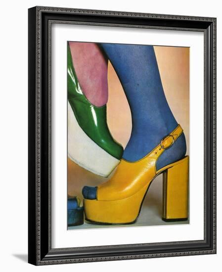 1970s UK Platform Shoes Catalogue/Brochure Plate-null-Framed Giclee Print