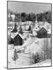 1970s Winter Scenic of Waits River Junction Vermont-null-Mounted Photographic Print