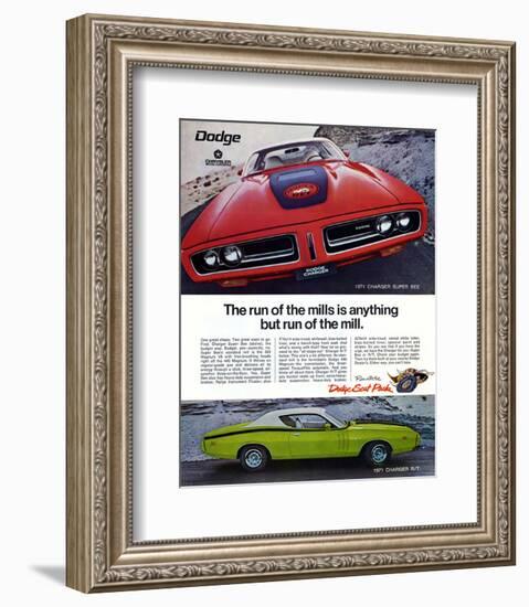 1971 Dogde Charger Super Bee-null-Framed Art Print