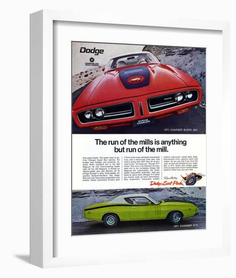 1971 Dogde Charger Super Bee-null-Framed Art Print