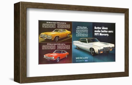 1971 Mercury - Better Ideas-null-Framed Art Print