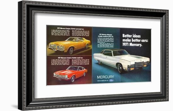 1971 Mercury - Better Ideas-null-Framed Art Print