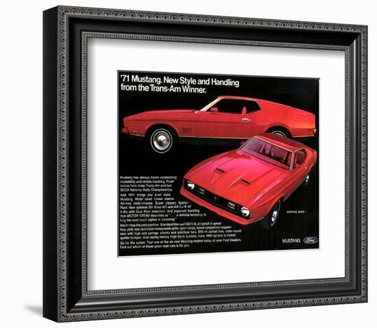 1971 Mustang - Trans-Am Winner-null-Framed Premium Giclee Print