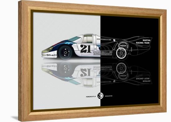 1971 Porsche 917 Martini Rossi III-NaxArt-Framed Stretched Canvas