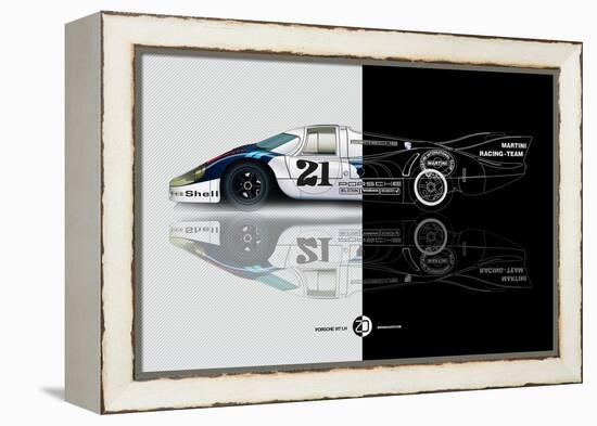 1971 Porsche 917 Martini Rossi III-NaxArt-Framed Stretched Canvas