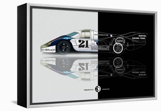 1971 Porsche 917 Martini Rossi III-NaxArt-Framed Stretched Canvas