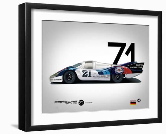 1971 Porsche 917 Martini Rossi-NaxArt-Framed Art Print