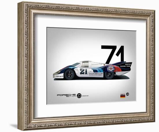 1971 Porsche 917 Martini Rossi-NaxArt-Framed Premium Giclee Print