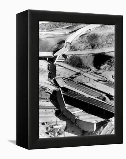 1971 San Fernando Earthquake Collapsed Freeway Overpasses-null-Framed Stretched Canvas