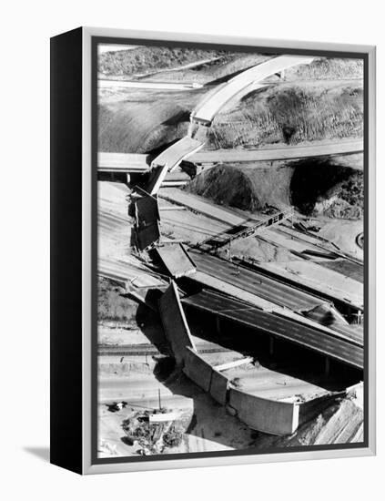 1971 San Fernando Earthquake Collapsed Freeway Overpasses-null-Framed Stretched Canvas