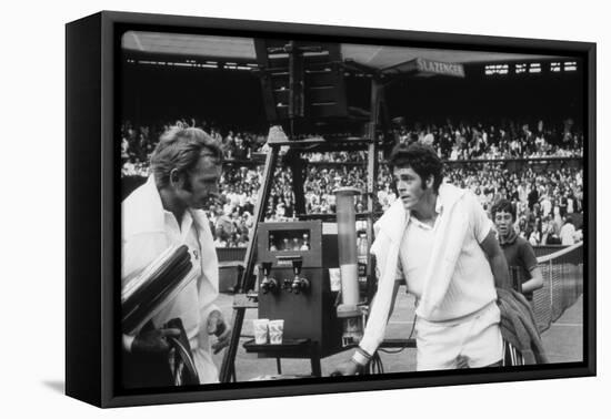 1971 Wimbledon: Australia's Rod Laver (L) and U.S.A Tom Gorman on Centre Court after their Match-Alfred Eisenstaedt-Framed Premier Image Canvas