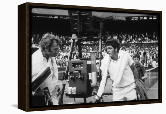 1971 Wimbledon: Australia's Rod Laver (L) and U.S.A Tom Gorman on Centre Court after their Match-Alfred Eisenstaedt-Framed Premier Image Canvas
