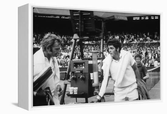 1971 Wimbledon: Australia's Rod Laver (L) and U.S.A Tom Gorman on Centre Court after their Match-Alfred Eisenstaedt-Framed Premier Image Canvas