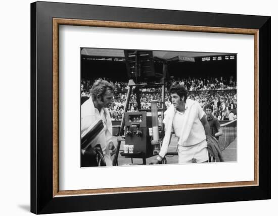 1971 Wimbledon: Australia's Rod Laver (L) and U.S.A Tom Gorman on Centre Court after their Match-Alfred Eisenstaedt-Framed Photographic Print