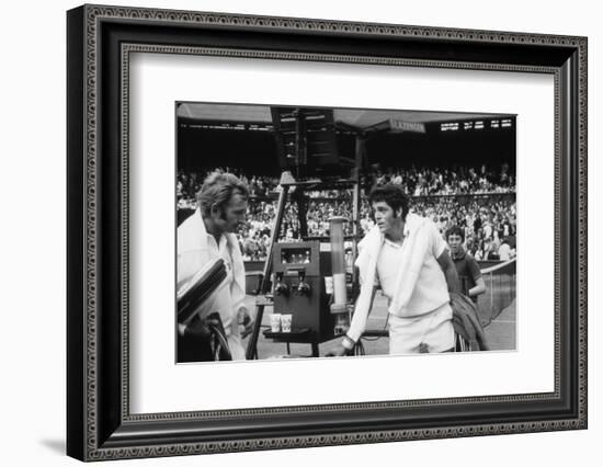 1971 Wimbledon: Australia's Rod Laver (L) and U.S.A Tom Gorman on Centre Court after their Match-Alfred Eisenstaedt-Framed Photographic Print