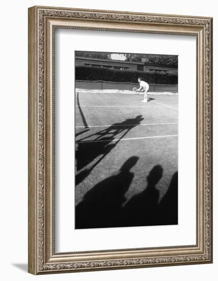 1971 Wimbledon: Tennis Player in Ready Position-Alfred Eisenstaedt-Framed Photographic Print