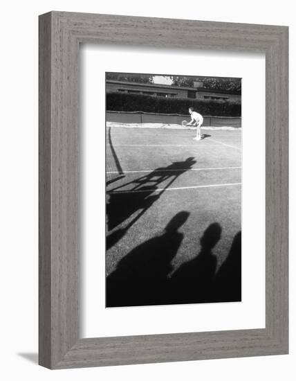 1971 Wimbledon: Tennis Player in Ready Position-Alfred Eisenstaedt-Framed Photographic Print