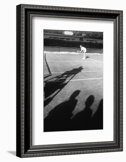 1971 Wimbledon: Tennis Player in Ready Position-Alfred Eisenstaedt-Framed Photographic Print