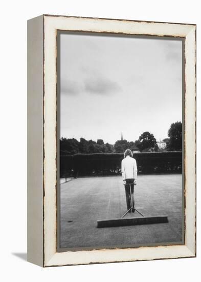 1971 Wimbledon: Worker Combing the Tennis Court Turf-Alfred Eisenstaedt-Framed Premier Image Canvas