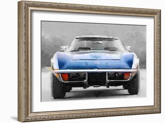 1972 Corvette Front End Watercolor-NaxArt-Framed Art Print