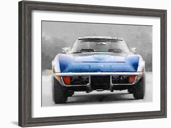 1972 Corvette Front End Watercolor-NaxArt-Framed Art Print