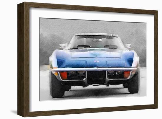 1972 Corvette Front End Watercolor-NaxArt-Framed Art Print