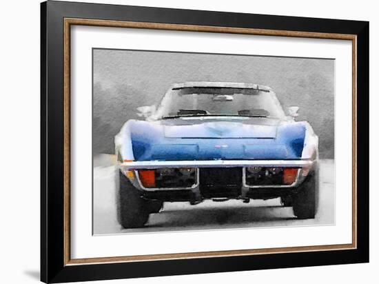 1972 Corvette Front End Watercolor-NaxArt-Framed Art Print