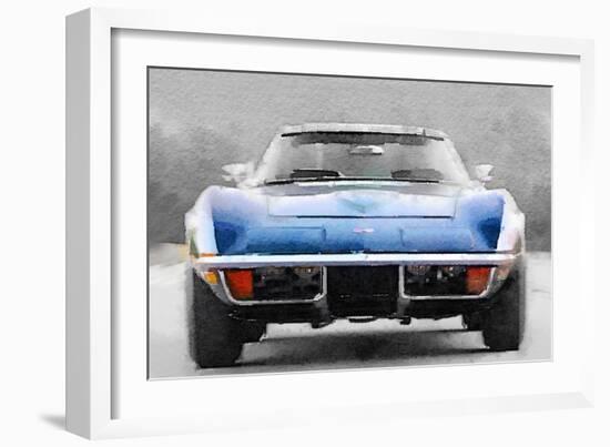 1972 Corvette Front End Watercolor-NaxArt-Framed Art Print