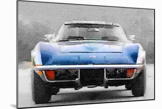 1972 Corvette Front End Watercolor-NaxArt-Mounted Art Print