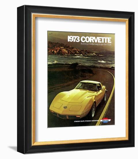 1973 Corvette - to See the Usa-null-Framed Premium Giclee Print