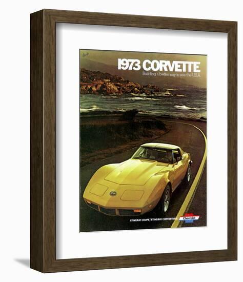 1973 Corvette - to See the Usa-null-Framed Premium Giclee Print