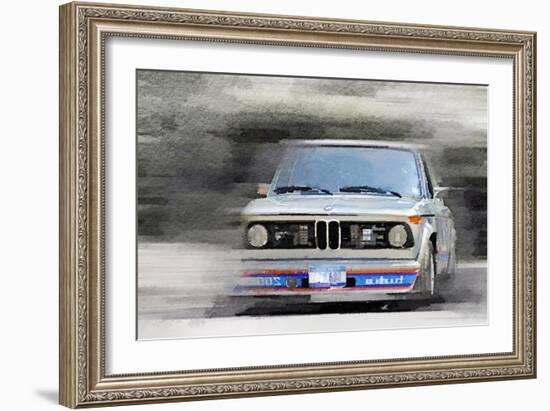 1974 BMW 2002 Turbo Watercolor-NaxArt-Framed Premium Giclee Print