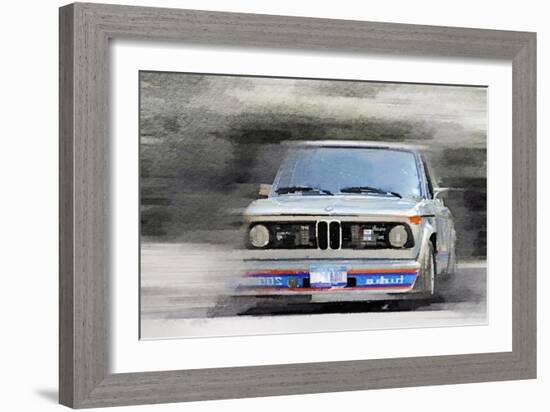 1974 BMW 2002 Turbo Watercolor-NaxArt-Framed Premium Giclee Print