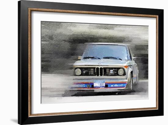 1974 BMW 2002 Turbo Watercolor-NaxArt-Framed Premium Giclee Print
