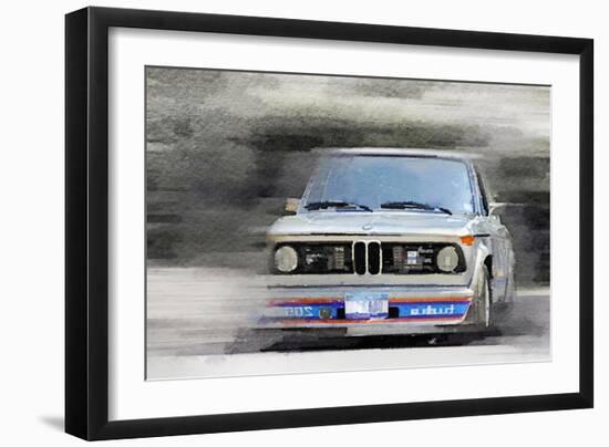 1974 BMW 2002 Turbo Watercolor-NaxArt-Framed Premium Giclee Print
