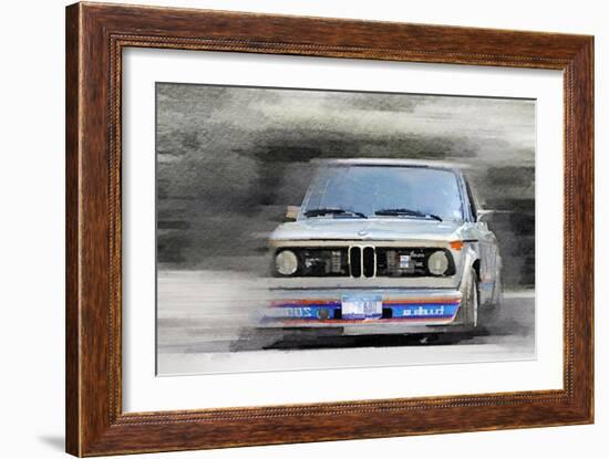 1974 BMW 2002 Turbo Watercolor-NaxArt-Framed Art Print