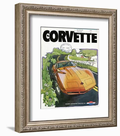 1974 GM Corvette- a Better Way-null-Framed Art Print