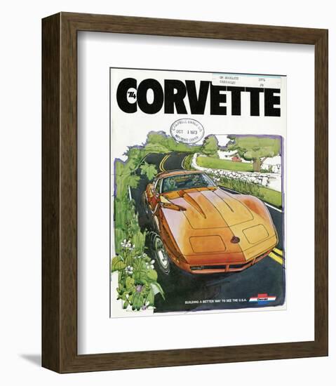 1974 GM Corvette- a Better Way-null-Framed Art Print