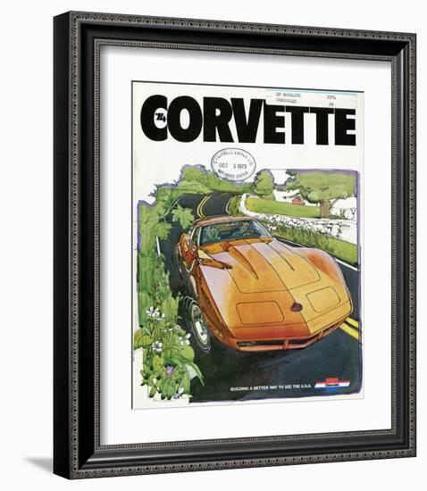 1974 GM Corvette- a Better Way-null-Framed Art Print