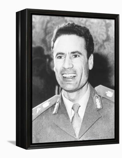 1974 Photo of Muammar Gaddafi Who Assumed Power in Libya after 1969 Coup D'Etat-null-Framed Stretched Canvas