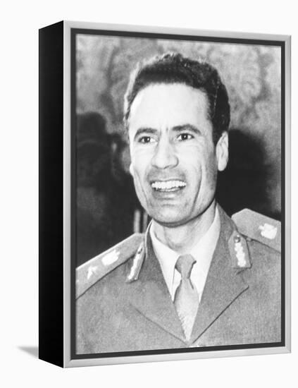 1974 Photo of Muammar Gaddafi Who Assumed Power in Libya after 1969 Coup D'Etat-null-Framed Stretched Canvas