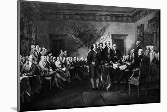 1976 John Trumbull's Rendering of the Signing of the Declaration of Independence-null-Mounted Photographic Print