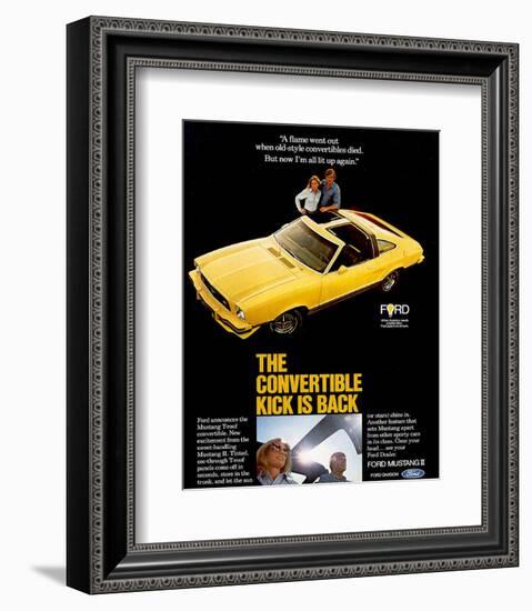 1977 Mustang Convertible Kick-null-Framed Art Print