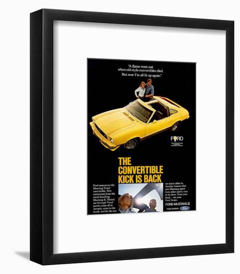 1977 Mustang Convertible Kick-null-Framed Art Print