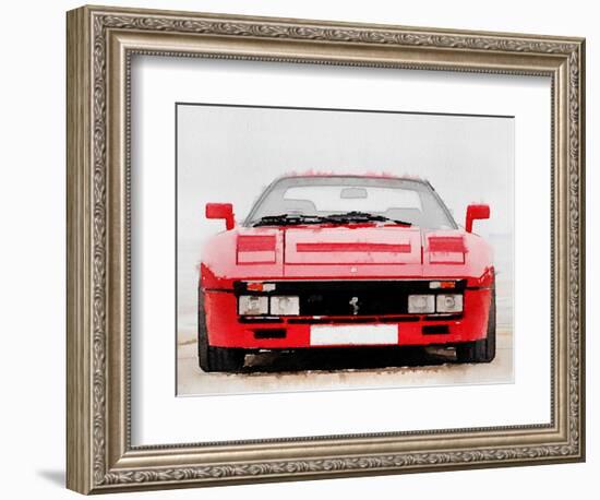 1980 Ferrari 288 GTO Front Watercolor-NaxArt-Framed Art Print