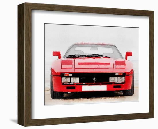 1980 Ferrari 288 GTO Front Watercolor-NaxArt-Framed Art Print