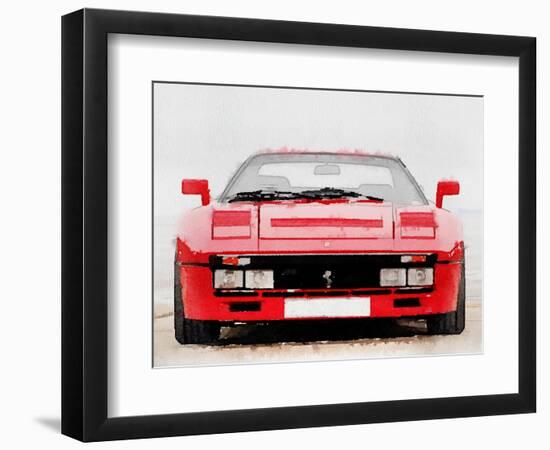 1980 Ferrari 288 GTO Front Watercolor-NaxArt-Framed Art Print