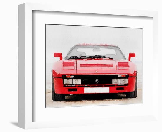 1980 Ferrari 288 GTO Front Watercolor-NaxArt-Framed Art Print